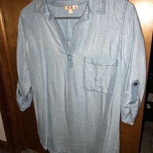 Soft Denim Chambray Top